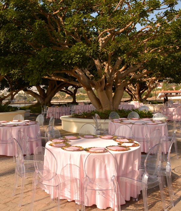 outdoor reception in San Pedro, CA