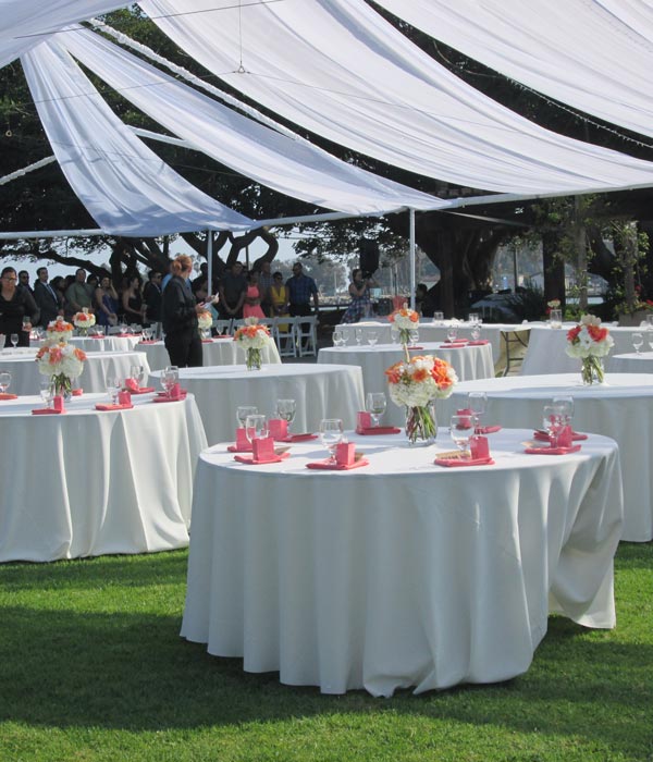 outdoor wedding reception in San Pedro, CA
